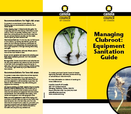 Clubroot Sanitation Guide from the CCC