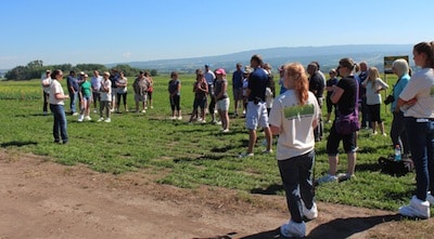 Jennifer Otani - Pest Management Biologist welcoming the group to Beaverlodge Research Farm.